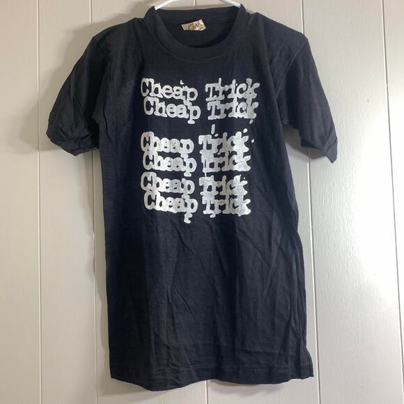 vintage 70’s CHEAP TRICK Hard Rock single stitch graphic tee shirt MEDIUM - Picture 2 of 6